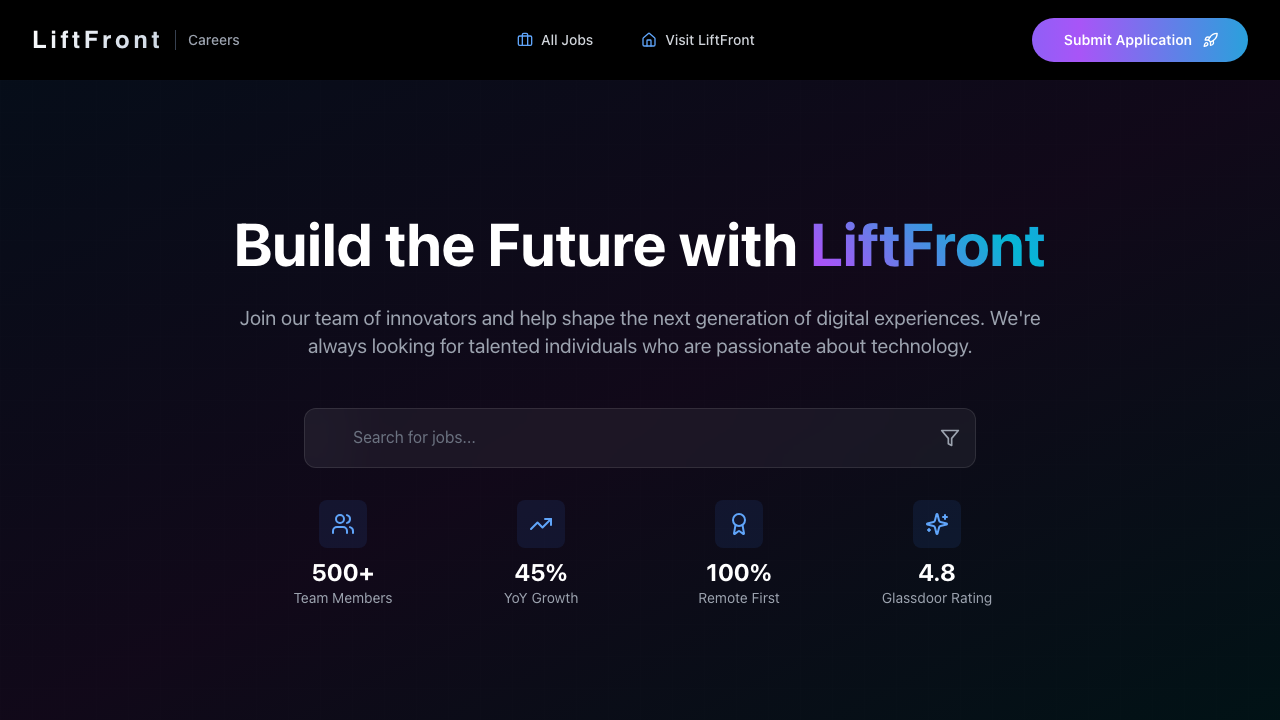 LiftFront Jobs